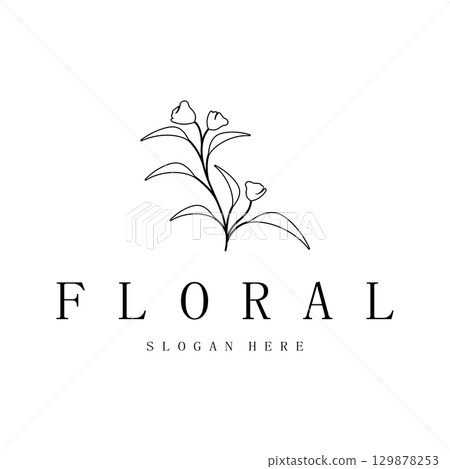 Elegant floral and leaf frame. Delicate botanical vector illustration for labels, spas, corporate identity, and wedding invitations 129878253