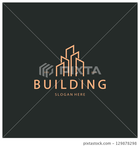 Building logo vector illustration design,Real Estate logo template, Logo symbol icon Building logo vector illustration design,Real Estate logo template, Logo symbol icon 129878298