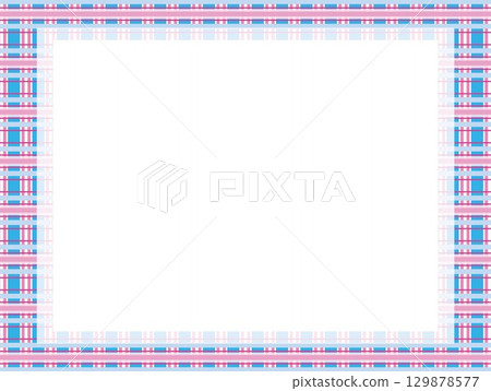 Plaid frame white space Plaid frame white space 129878577