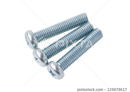 Pan head screw (cross recess) on transparent background (png) Pan head screw (cross recess) on transparent background (png) 129878617
