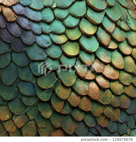 逼真的恐龍鱗片紋理背景 逼真的恐龍鱗片紋理背景 129878676