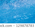 Gentle Rolling Waves and Sparkling Water Surface Under the Bright Blue Sky Above 129878783