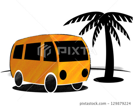 Car and tree landscape 129879224
