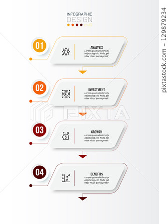 Infographic template business concept with workflow. 129879234