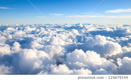 AI Image: Sea of clouds in the sky 129879544