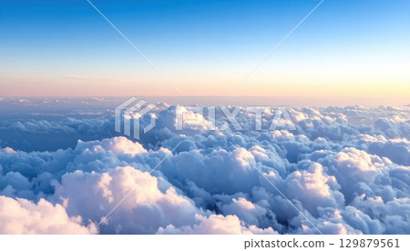 AI影像：天空中的雲海 129879561