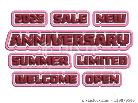 Red neon letter illustration 129879596