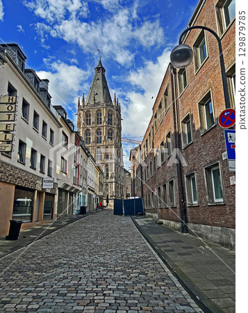 Ancient buildings in Cologne, Germany 129879785