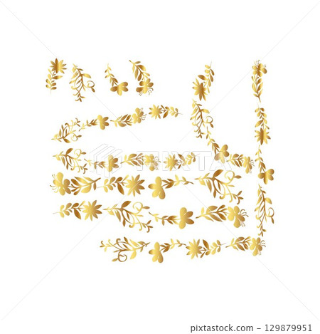 floral design elements flower pattern set floral design elements flower pattern set 129879951