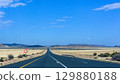 Travel Highway Wide Dry Expanse Landscape 129880188