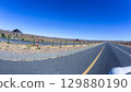 Travel Highway Wide Dry Expanse Landscape 129880190
