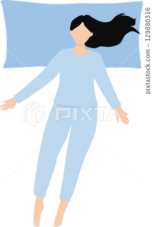 一個女人睡午覺的插圖 一個女人睡午覺的插圖 129880316