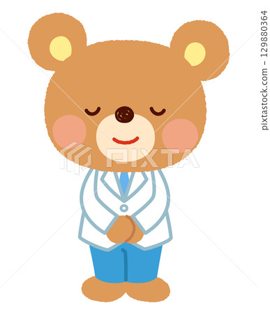 熊醫生鞠躬問候 129880364