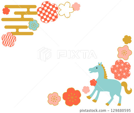 2026 馬來西亞年日本圖案框架背景 2026 馬來西亞年日本圖案框架背景 129880595