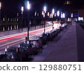 City Night Traffic Trails 129880751