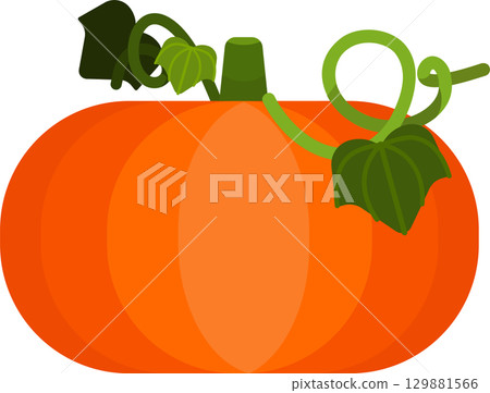 Pumpkin with ivy growing Pumpkin with ivy growing 129881566
