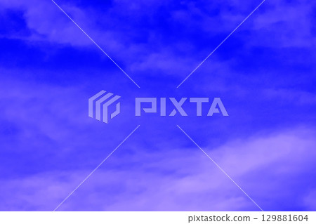 Blue sky with clouds (wallpaper material) 129881604