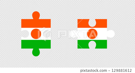 Puzzle Pieces with Niger Flag. 129881612