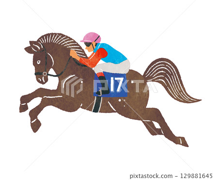 賽馬和騎師 馬和騎師 賽馬插圖 賽馬和騎師 馬和騎師 賽馬插圖 129881645