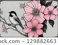 精美的花鳥插畫藝術 129882663