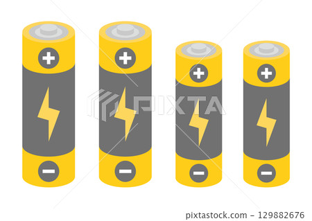 乾電池的插圖 129882676