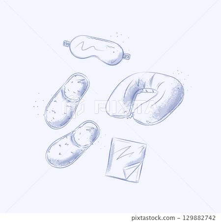 Travel sleeping accessories set blue 129882742