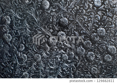 AI生成的銀色紋理影像背景 AI生成的銀色紋理影像背景 129882811