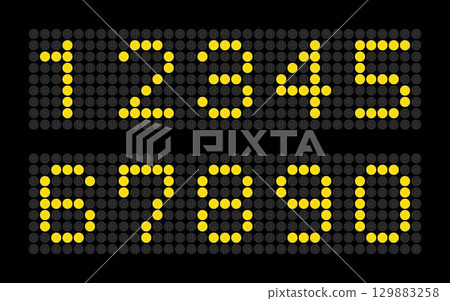 The numbers on the electronic signboard are 1234567890 The numbers on the electronic signboard are 1234567890 129883258