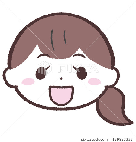 smiling woman face illustration smiling woman face illustration 129883335