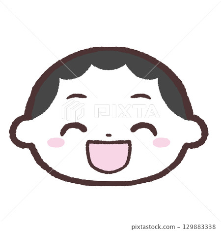 Smiling boy face illustration Smiling boy face illustration 129883338