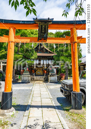Sakyo Ward, Kyoto City's Sakyo Inari Shrine Red Torii Gate 129883350
