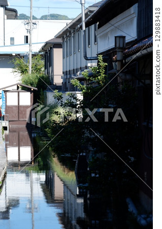 Scenery of the Goryo Seseragi Waterway in Daito City, Osaka Prefecture 129883418