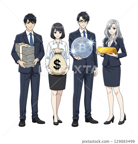 Set of Business man character design. Cartoon illustration. Set of Business man character design. Cartoon illustration. 129883499