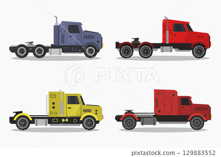 Semi-truck 129883552