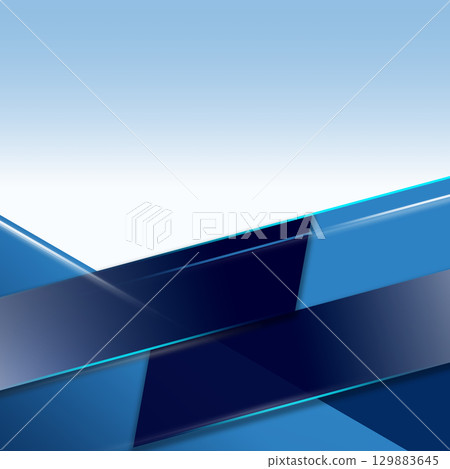 Abstract blue geometric design featuring layer and angle in a modern style suitable for background and digital art. Abstract blue geometric design featuring layer and angle in a modern style suitable for background and digital art. 129883645