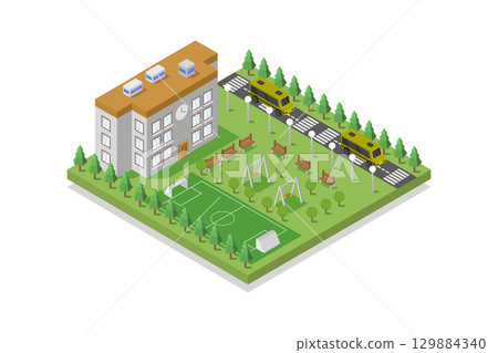 Isometric school 129884340