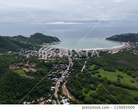 Highway road in San Juan Del Sur town Highway road in San Juan Del Sur town 129885000