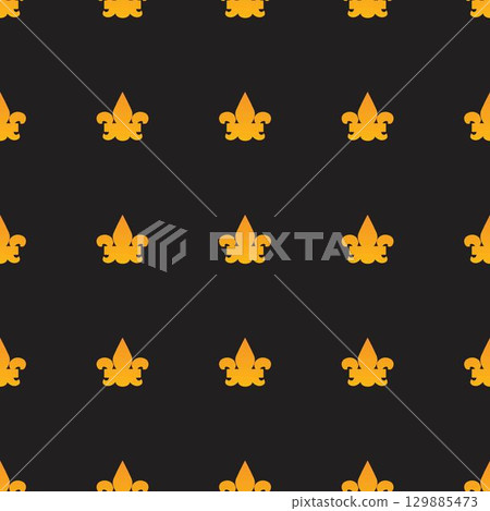 Golden ornament repeating seamless pattern Golden ornament repeating seamless pattern 129885473