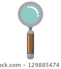 Magnifying glass isolated vector illustration 129885474