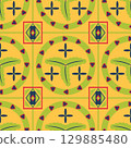 Stilish colorful seamless pattern with colorful motif 129885480
