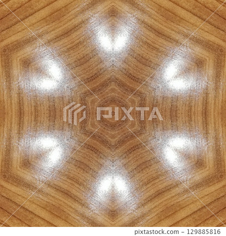 Luxurious handmade art carved on expensive wooden board. Engraved craft design for border, frame, flooring, wallcovering, furniture decoration, tiles, wrapping paper printing 129885816