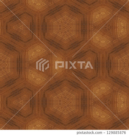 Luxurious handmade art carved on expensive wooden board. Engraved craft design for border, frame, flooring, wallcovering, furniture decoration, tiles, wrapping paper printing 129885876