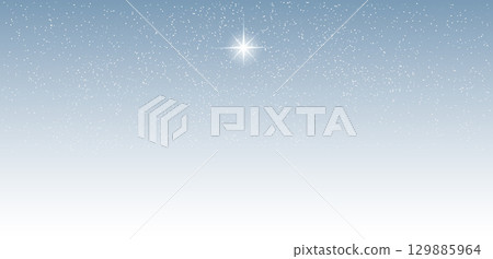 Blue winter background with snow, Star of Bethlehem, also called the Christmas star 129885964