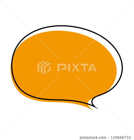 Simple speech bubble illustration on white background 129886710