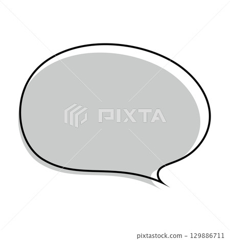Simple speech bubble illustration on white background 129886711