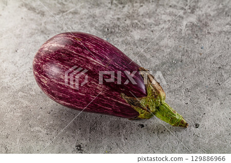 Stripped violet graffiti eggplant vegetable 129886966