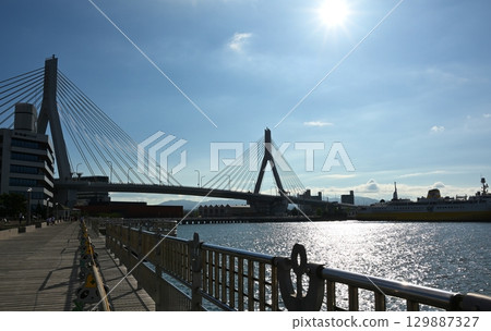 Aomori Bay Bridge in summer, Aomori 129887327