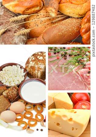 Assortment of Natural and Organic Food. Assortment of Natural and Organic Food. 129887482
