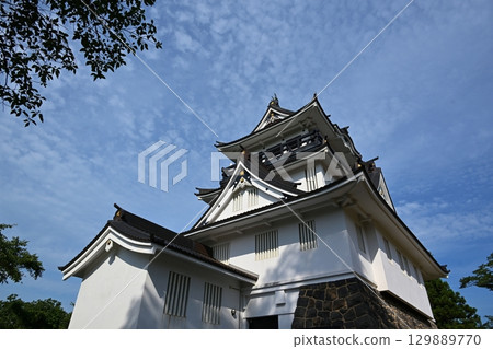 秋田縣夏日清晨的橫手城 129889770