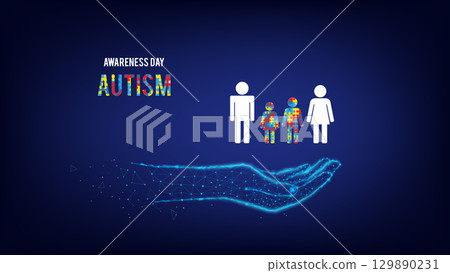 Autism awareness day. Autism awareness day. 129890231